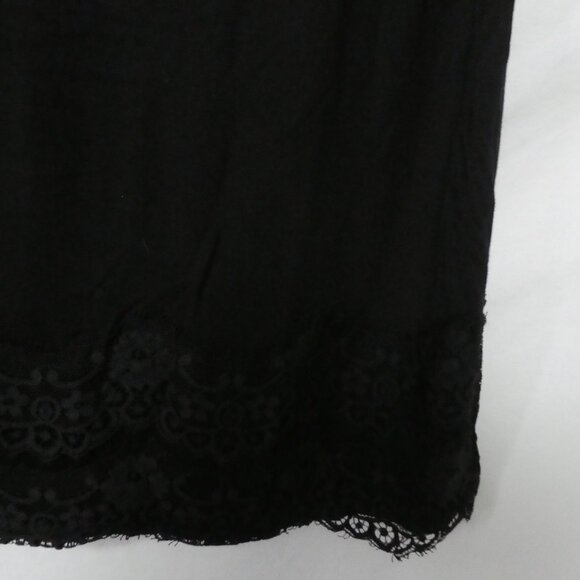 ADDITION ELLE | 1X | Black Sleeveless Top With Lace Trim Hem - Picture 14 of 14